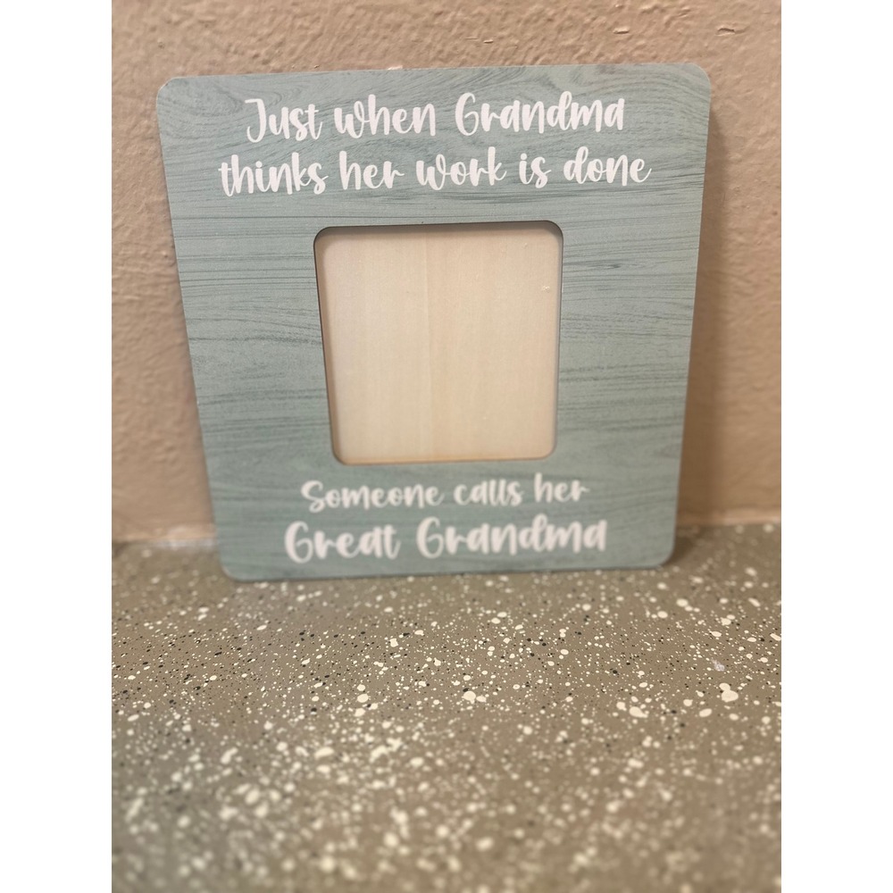 Great Grandma Photo Frame Wood‎ Wall Decor Gift